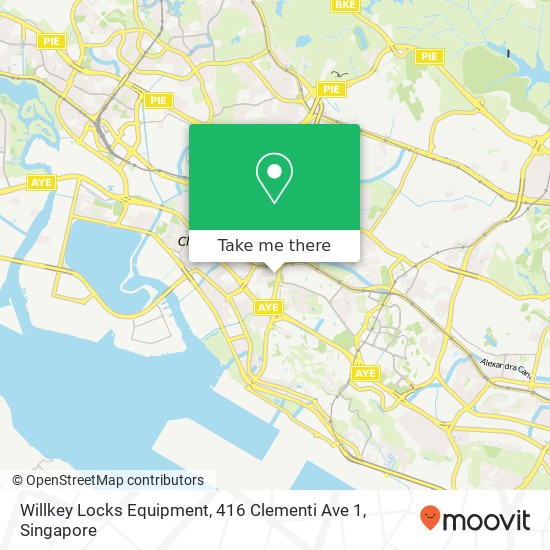 Willkey Locks Equipment, 416 Clementi Ave 1 map