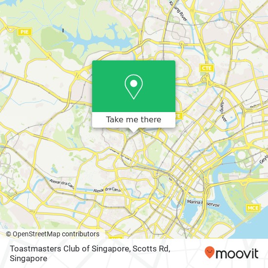 Toastmasters Club of Singapore, Scotts Rd map