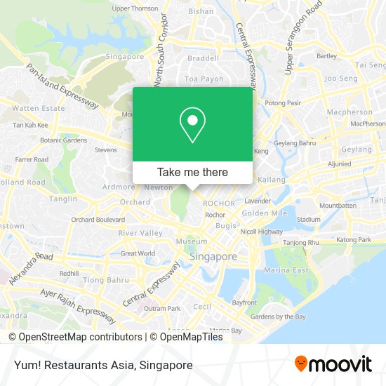 Yum! Restaurants Asia map