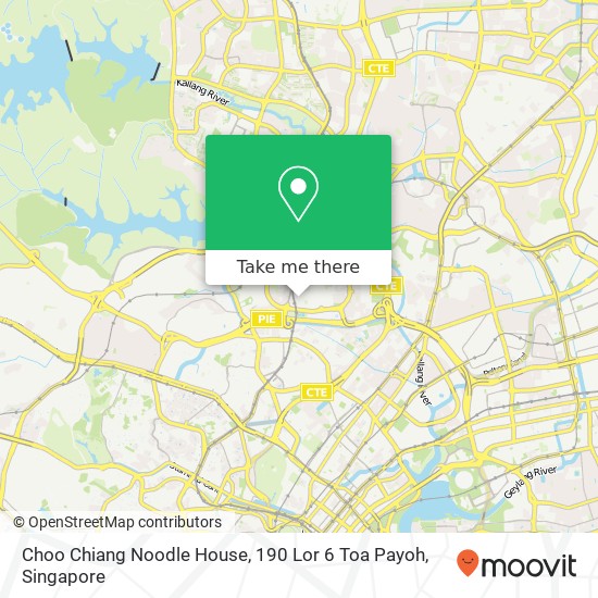 Choo Chiang Noodle House, 190 Lor 6 Toa Payoh map