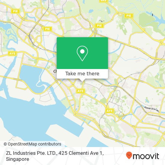 ZL Industries Pte. LTD., 425 Clementi Ave 1地图