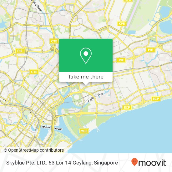 Skyblue Pte. LTD., 63 Lor 14 Geylang map