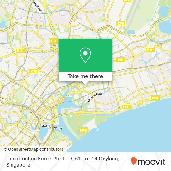 Construction Force Pte. LTD., 61 Lor 14 Geylang map