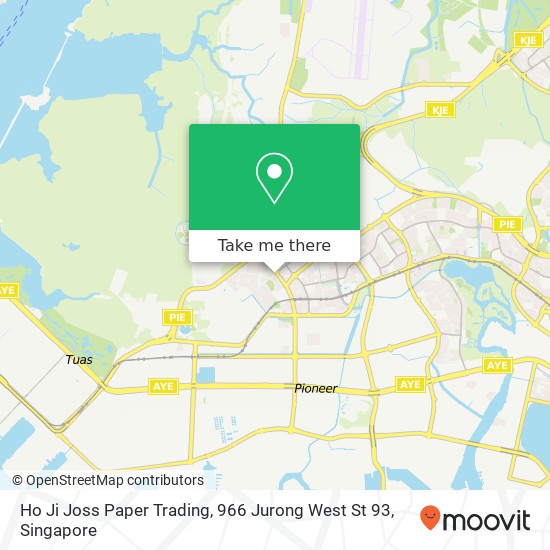 Ho Ji Joss Paper Trading, 966 Jurong West St 93地图