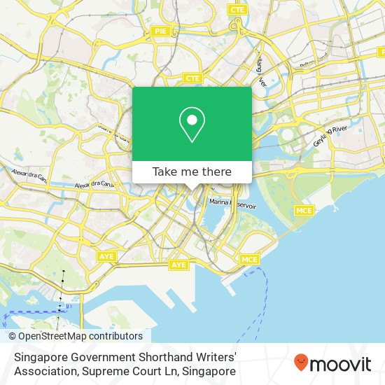 Singapore Government Shorthand Writers' Association, Supreme Court Ln地图