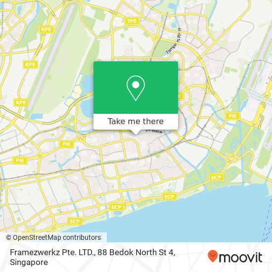 Framezwerkz Pte. LTD., 88 Bedok North St 4 map