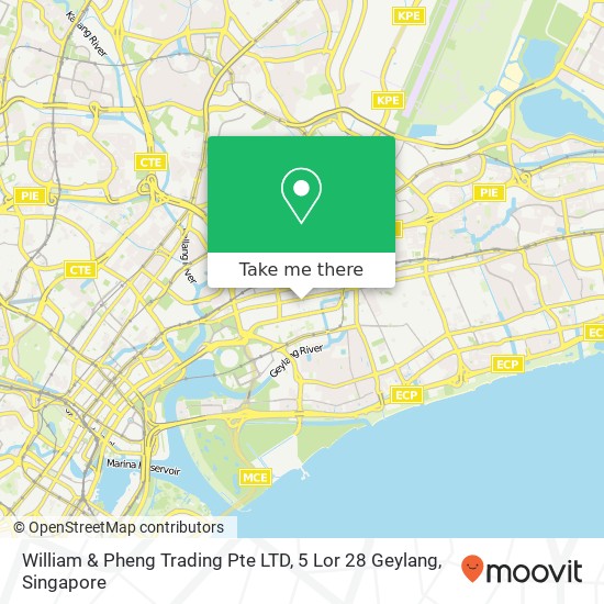 William & Pheng Trading Pte LTD, 5 Lor 28 Geylang地图