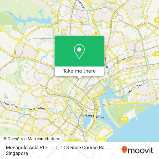 Menagold Asia Pte. LTD., 118 Race Course Rd map