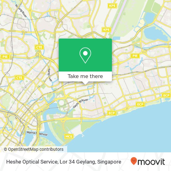 Heshe Optical Service, Lor 34 Geylang map