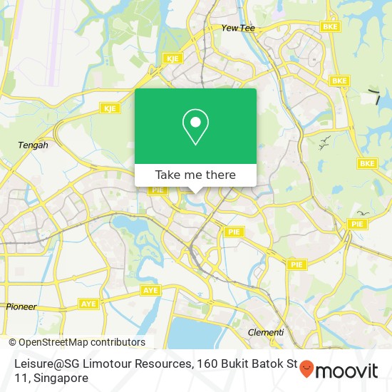 Leisure@SG Limotour Resources, 160 Bukit Batok St 11 map