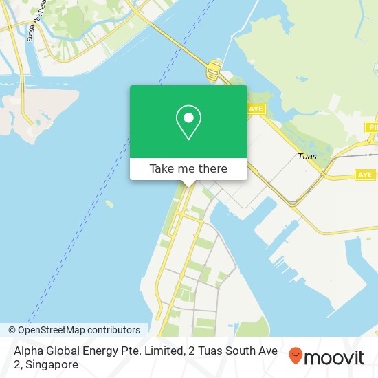 Alpha Global Energy Pte. Limited, 2 Tuas South Ave 2 map