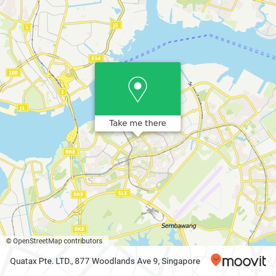 Quatax Pte. LTD., 877 Woodlands Ave 9地图