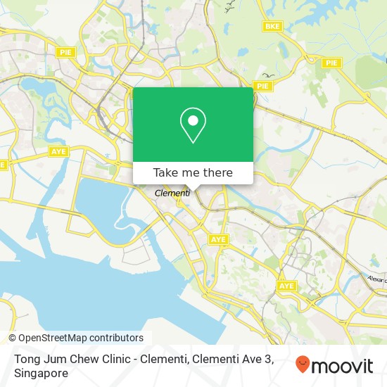 Tong Jum Chew Clinic - Clementi, Clementi Ave 3 map