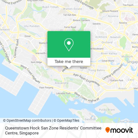 Queenstown Hock San Zone Residents' Committee Centre map