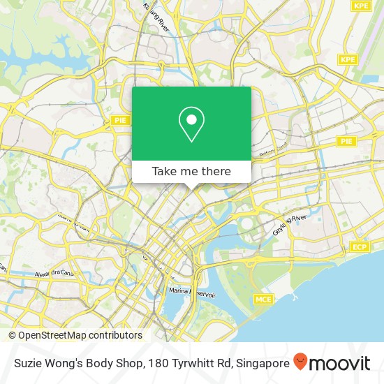 Suzie Wong's Body Shop, 180 Tyrwhitt Rd地图