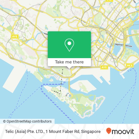 Telic (Asia) Pte. LTD., 1 Mount Faber Rd地图