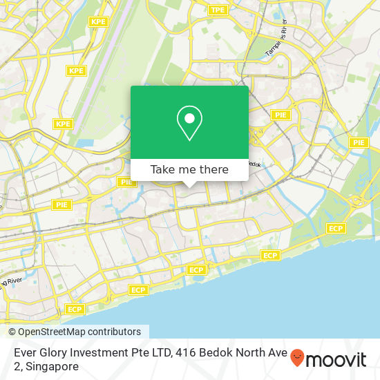 Ever Glory Investment Pte LTD, 416 Bedok North Ave 2 map