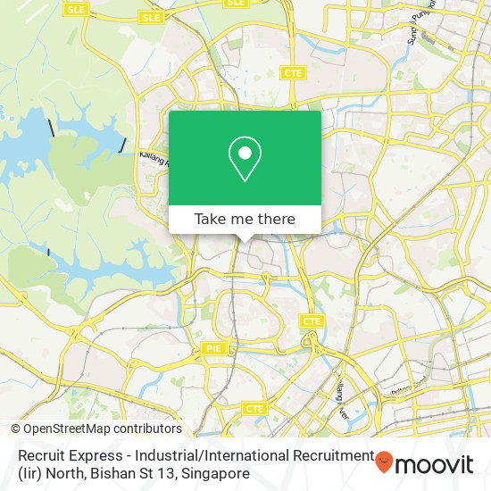 Recruit Express - Industrial / International Recruitment (Iir) North, Bishan St 13地图