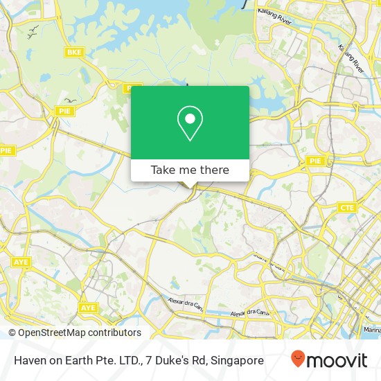 Haven on Earth Pte. LTD., 7 Duke's Rd地图