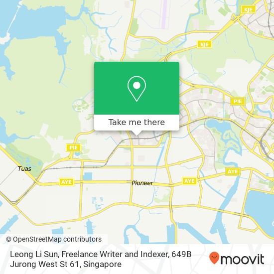 Leong Li Sun, Freelance Writer and Indexer, 649B Jurong West St 61 map