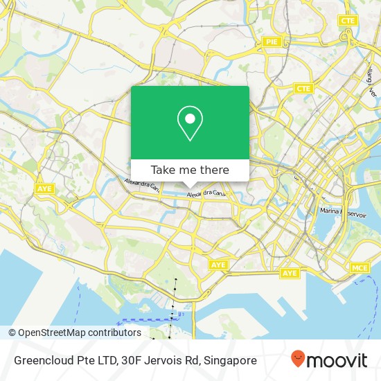 Greencloud Pte LTD, 30F Jervois Rd地图