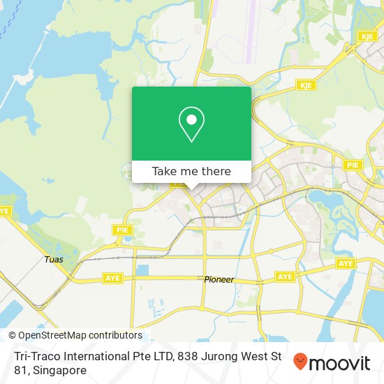 Tri-Traco International Pte LTD, 838 Jurong West St 81地图