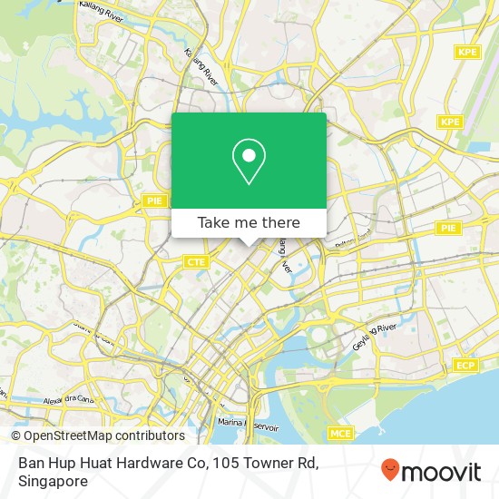 Ban Hup Huat Hardware Co, 105 Towner Rd地图