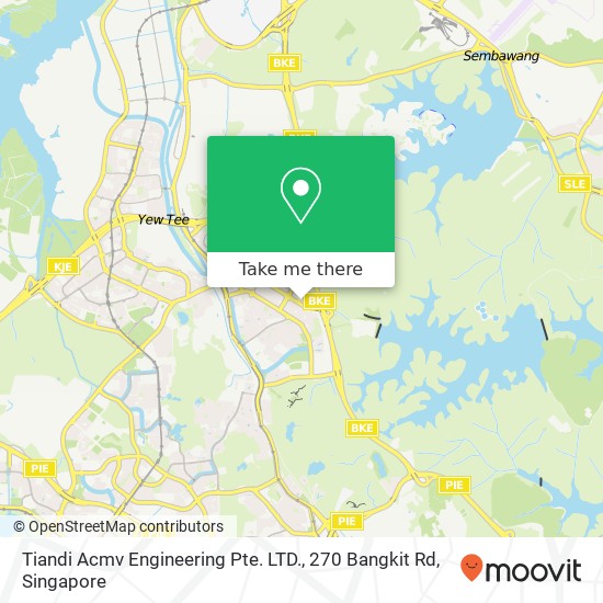 Tiandi Acmv Engineering Pte. LTD., 270 Bangkit Rd map