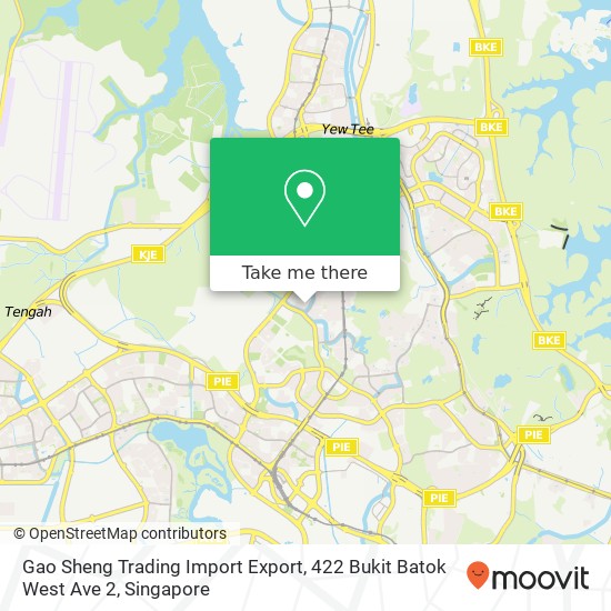 Gao Sheng Trading Import Export, 422 Bukit Batok West Ave 2 map