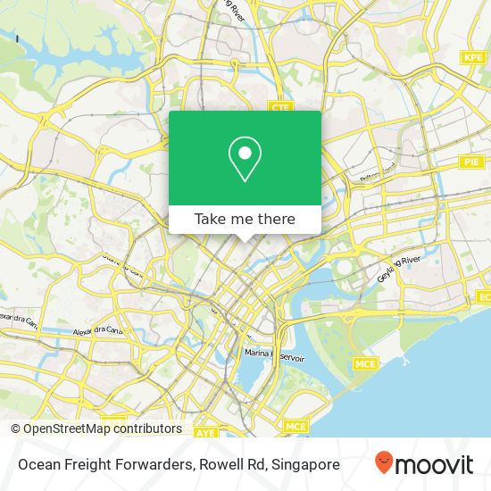 Ocean Freight Forwarders, Rowell Rd map