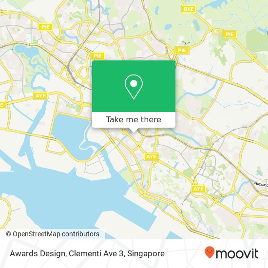 Awards Design, Clementi Ave 3 map