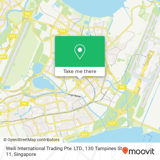 Weili International Trading Pte. LTD., 130 Tampines St 11地图