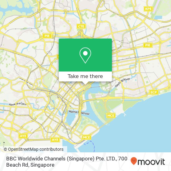 BBC Worldwide Channels (Singapore) Pte. LTD., 700 Beach Rd地图