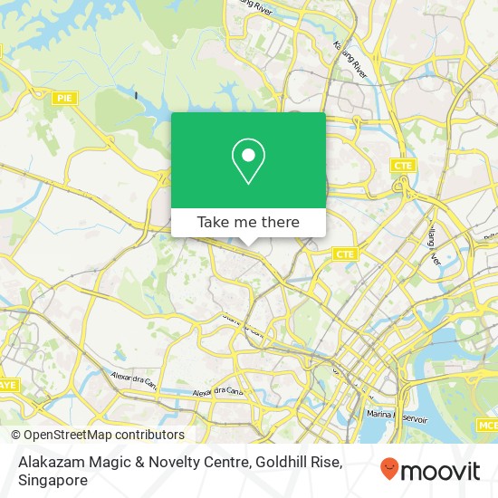 Alakazam Magic & Novelty Centre, Goldhill Rise map