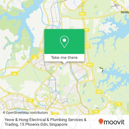 Yeow & Hong Electrical & Plumbing Services & Trading, 15 Phoenix Gdn map