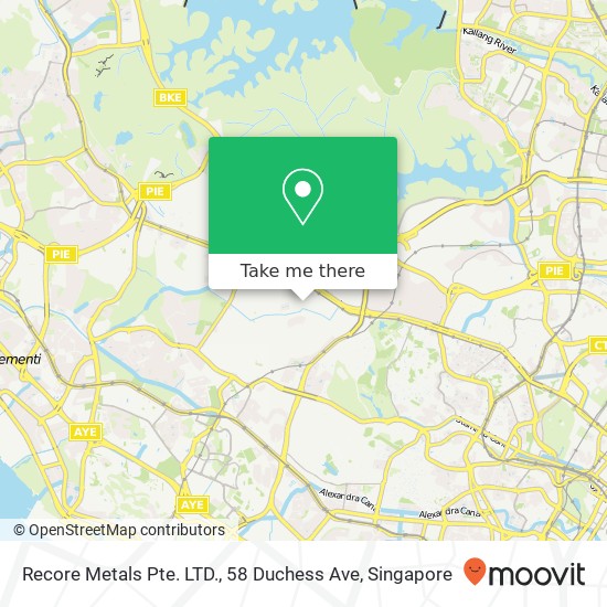 Recore Metals Pte. LTD., 58 Duchess Ave地图