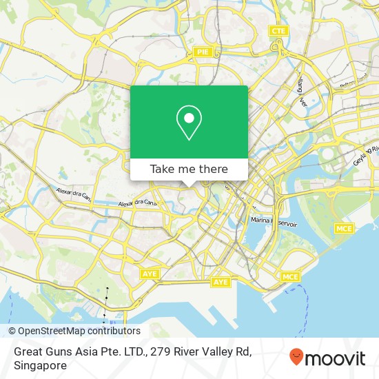 Great Guns Asia Pte. LTD., 279 River Valley Rd地图