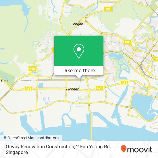 Otway Renovation Construction, 2 Fan Yoong Rd map
