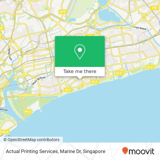 Actual Printing Services, Marine Dr map