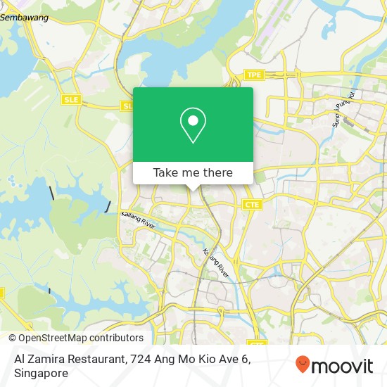 Al Zamira Restaurant, 724 Ang Mo Kio Ave 6地图