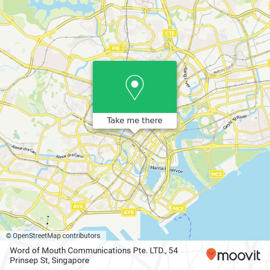 Word of Mouth Communications Pte. LTD., 54 Prinsep St map