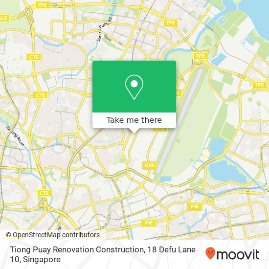 Tiong Puay Renovation Construction, 18 Defu Lane 10 map