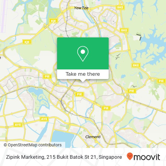 Zipink Marketing, 215 Bukit Batok St 21地图