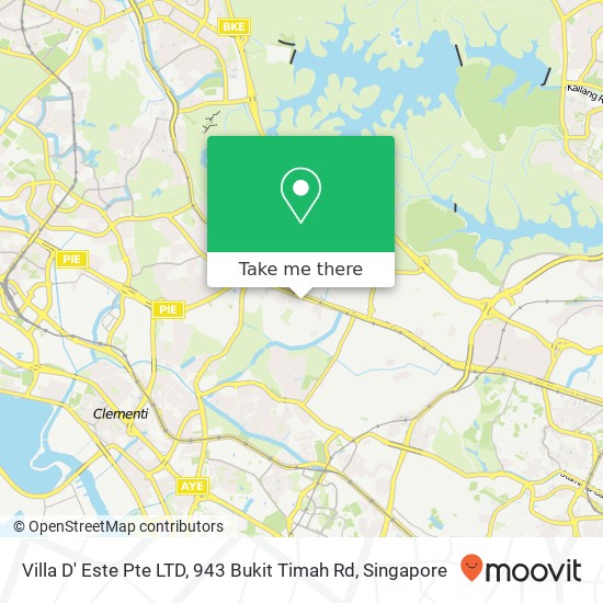 Villa D' Este Pte LTD, 943 Bukit Timah Rd地图