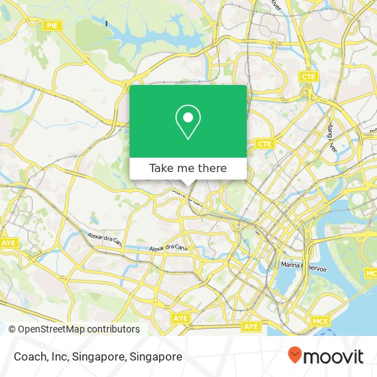 Coach, Inc, Singapore map