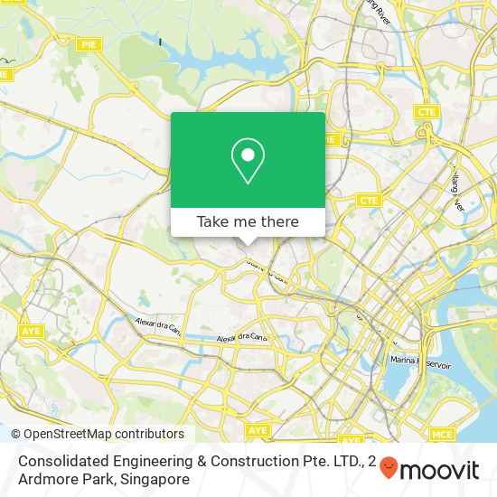Consolidated Engineering & Construction Pte. LTD., 2 Ardmore Park地图