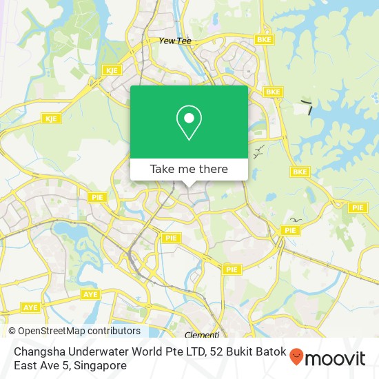 Changsha Underwater World Pte LTD, 52 Bukit Batok East Ave 5 map