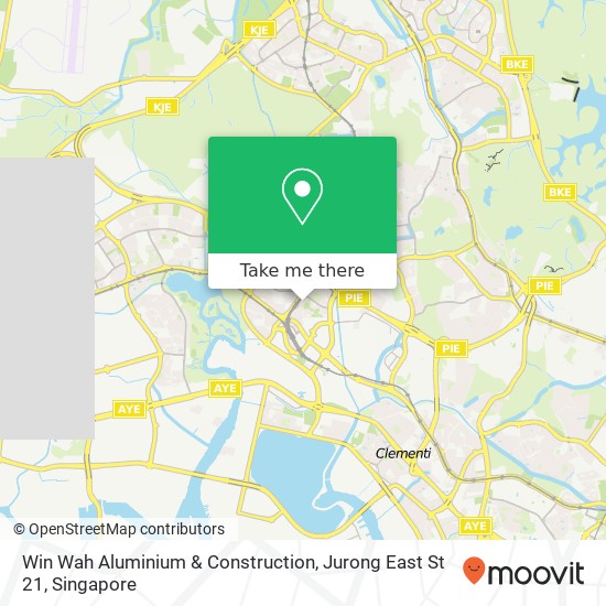 Win Wah Aluminium & Construction, Jurong East St 21 map