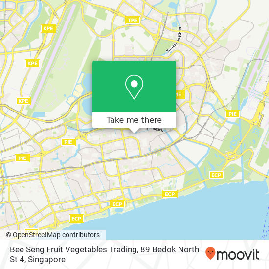Bee Seng Fruit Vegetables Trading, 89 Bedok North St 4 map
