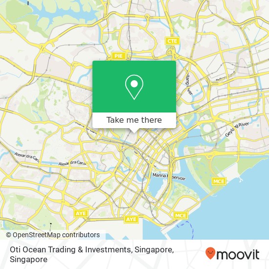Oti Ocean Trading & Investments, Singapore map